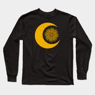 Celestial Sun and Moon Long Sleeve T-Shirt